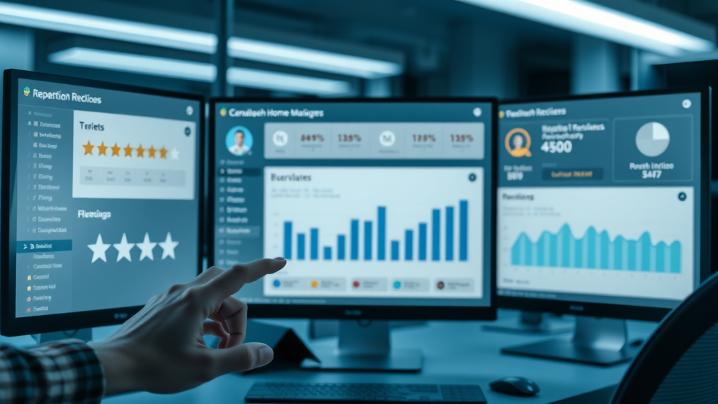 Dashboard of online reputation management software for home services companies in NJ