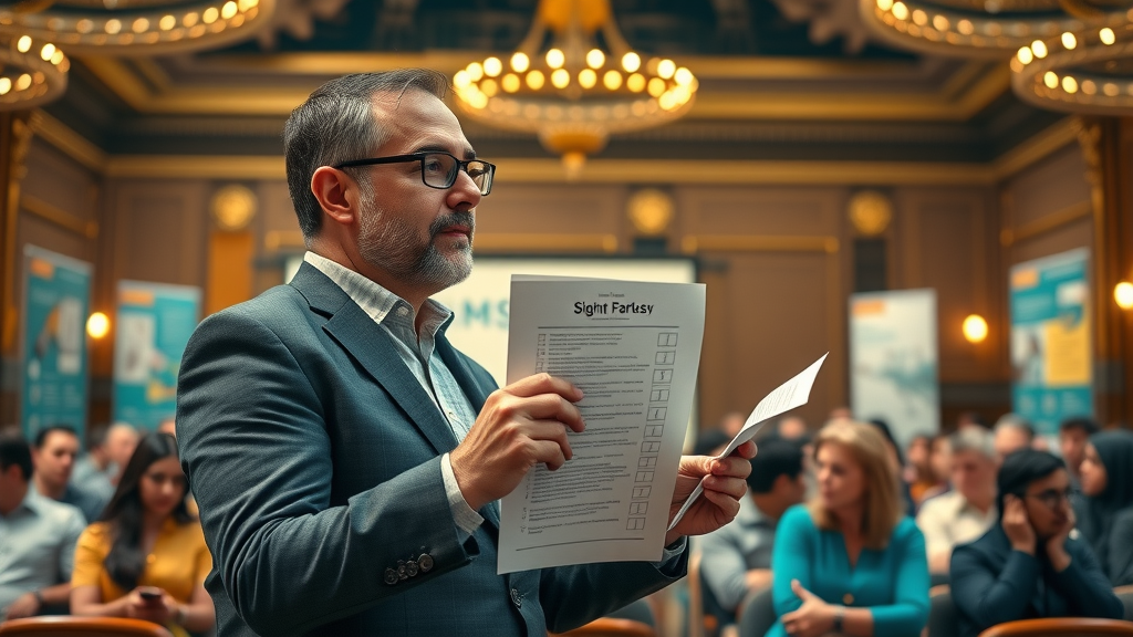 digital marketing for therapists - strategist presenting winning checklist to therapists workshop