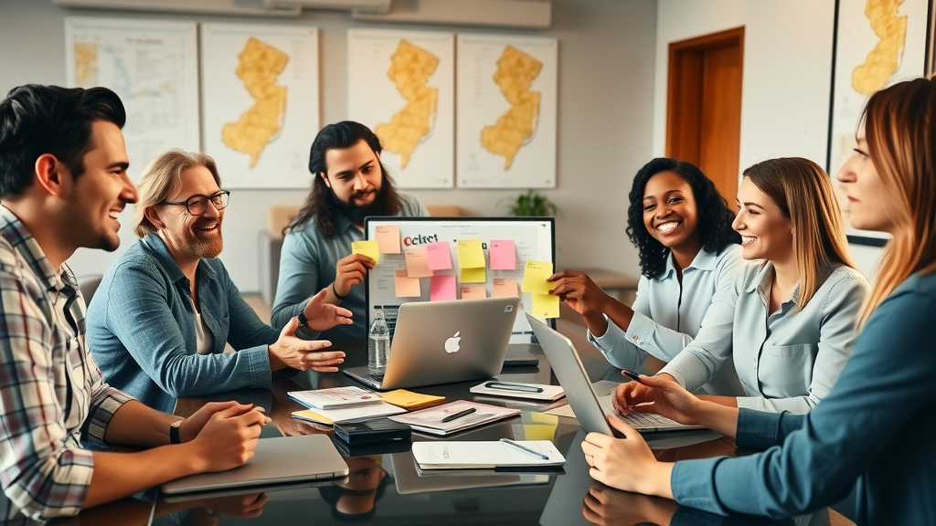 Engaged business team creating content strategy, inbound marketing, strategy New Jersey