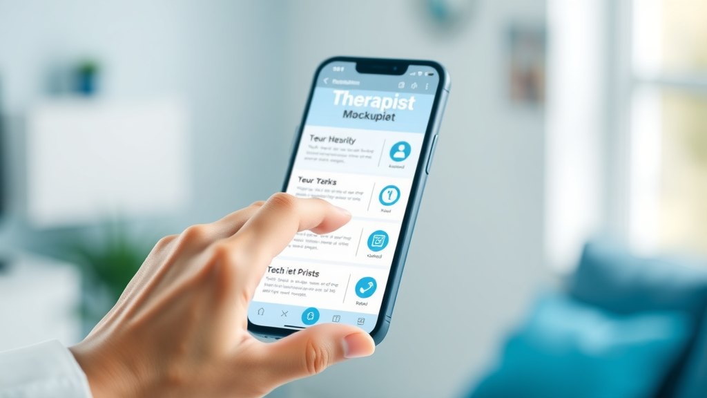 optimize your website for therapy practice, mobile responsive design, menu navigation, security and speed icons