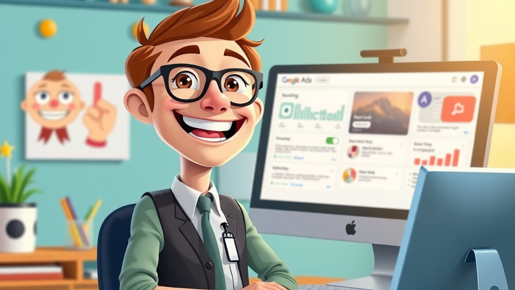 Cheerful digital marketer setting up Google Ads for NJ home service lead generation