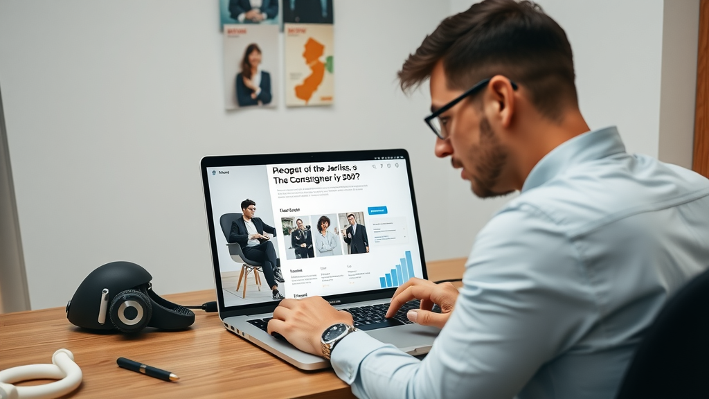 Sleek landing page design for New Jersey business, UX designer optimizing