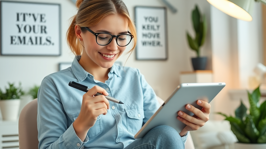 digital marketing for therapists: therapist creating effective email marketing campaign for private practice