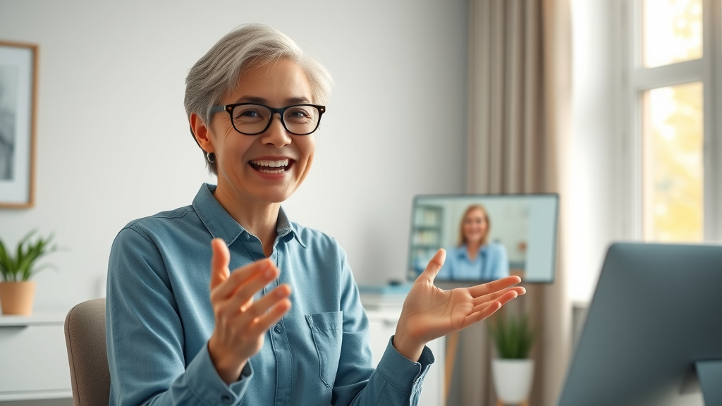 Therapist video calling on telehealth platform, innovative marketing for therapists, brand campaigns, video marketing trends
