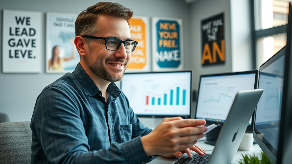 contractor analyzing lead generation service dashboard new jersey home improvement leads