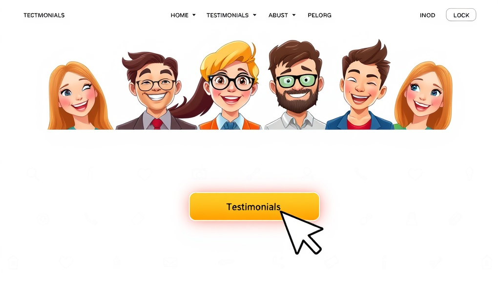 therapy practice website conversion optimization, large CTA button, friendly testimonial faces, highlighted lead capture, trust signals