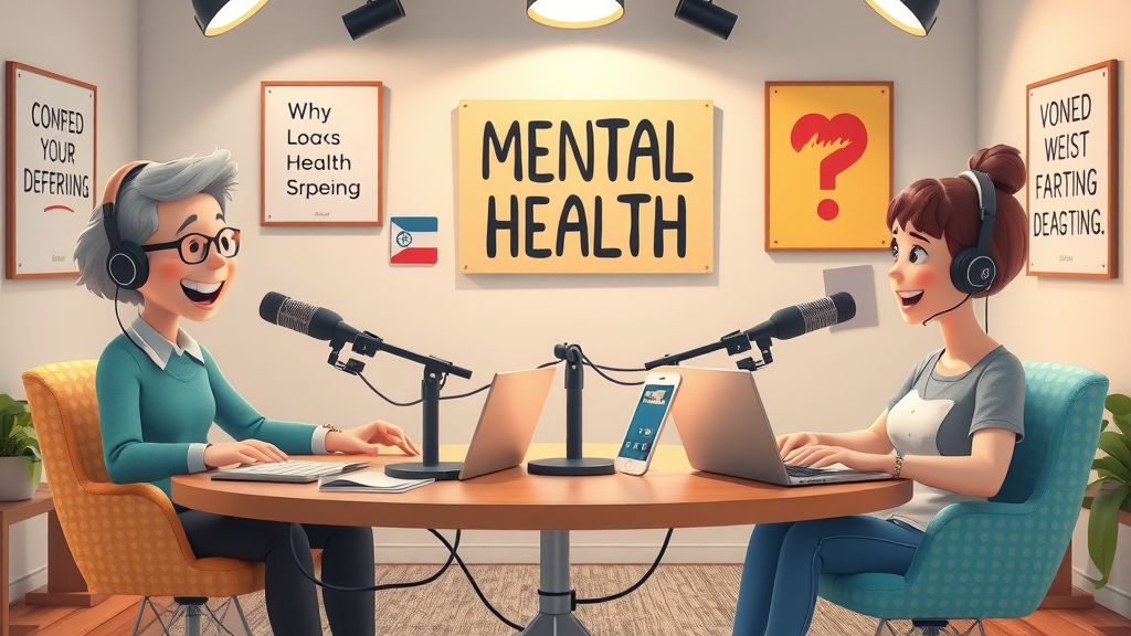 mental health professionals recording a podcast, types of content, content marketing for health services, content that converts for behavioral health